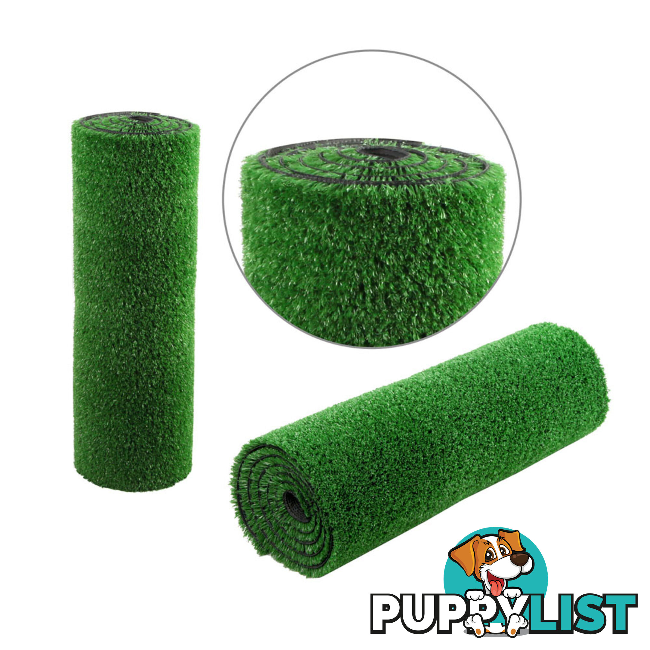 Artificial Grass 10 SQM Polypropylene Lawn Flooring 15mm Olive