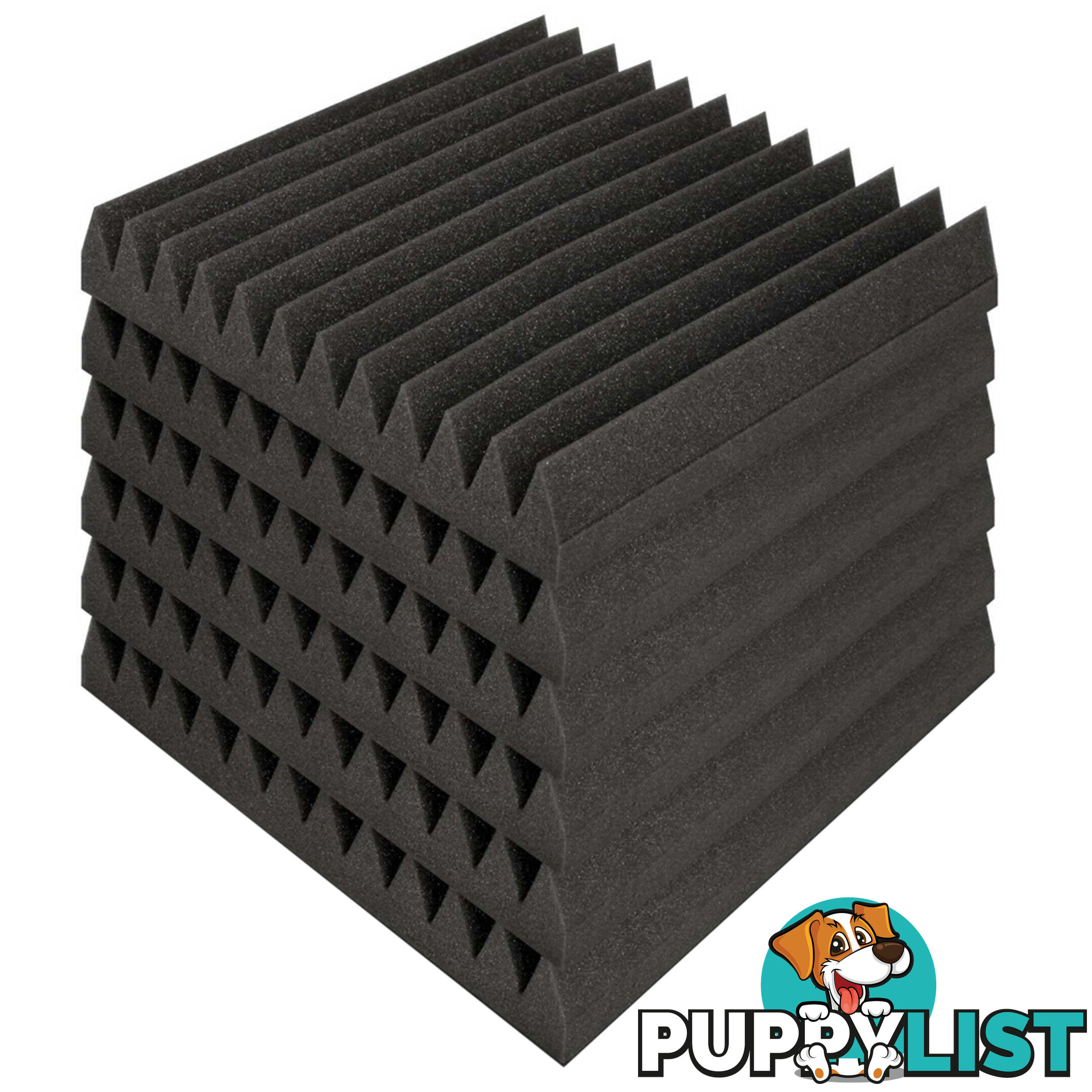 Set of 20 Studio Wedge Acoustic Foam Charcoal 30 x 30cm