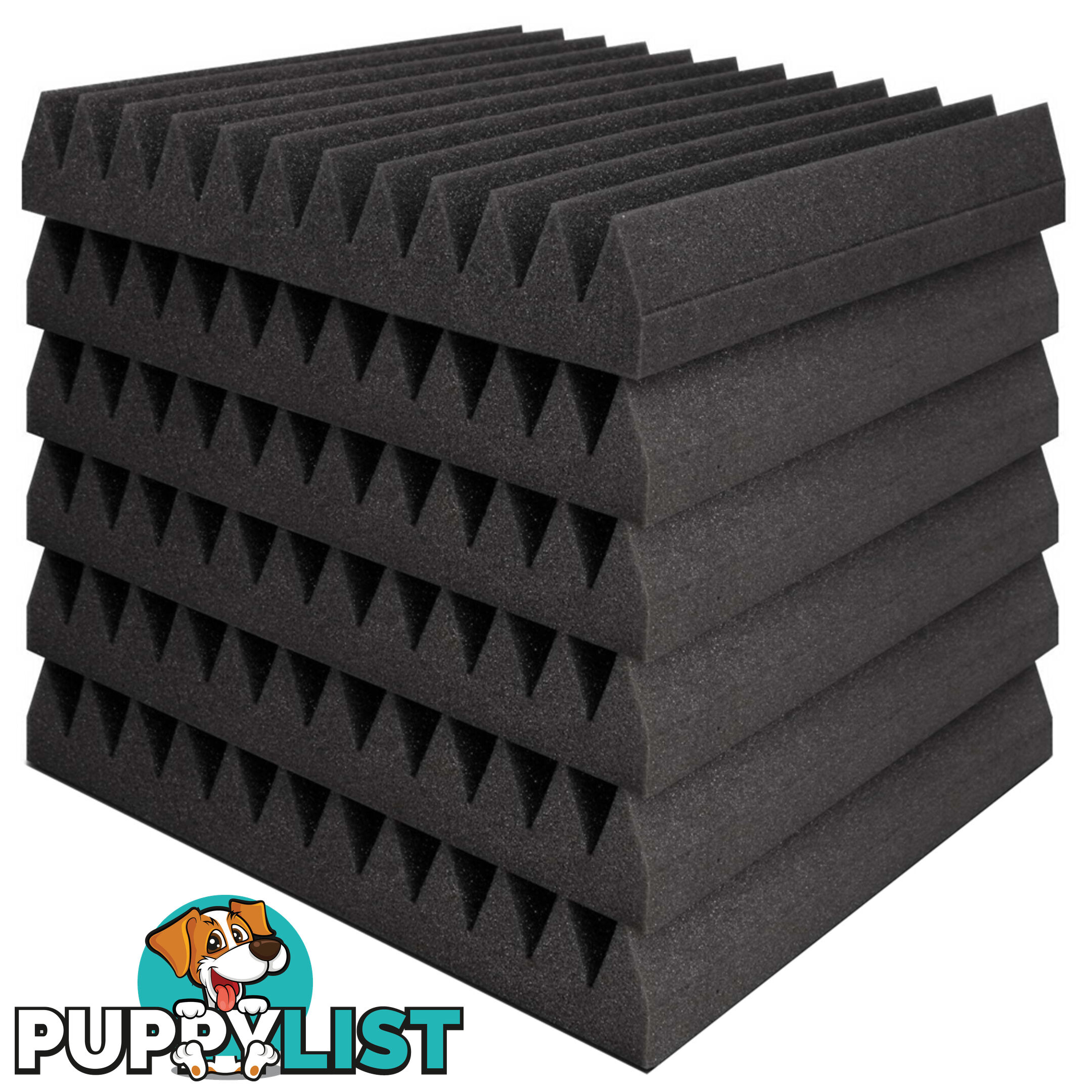 Set of 20 Studio Wedge Acoustic Foam Charcoal 30 x 30cm