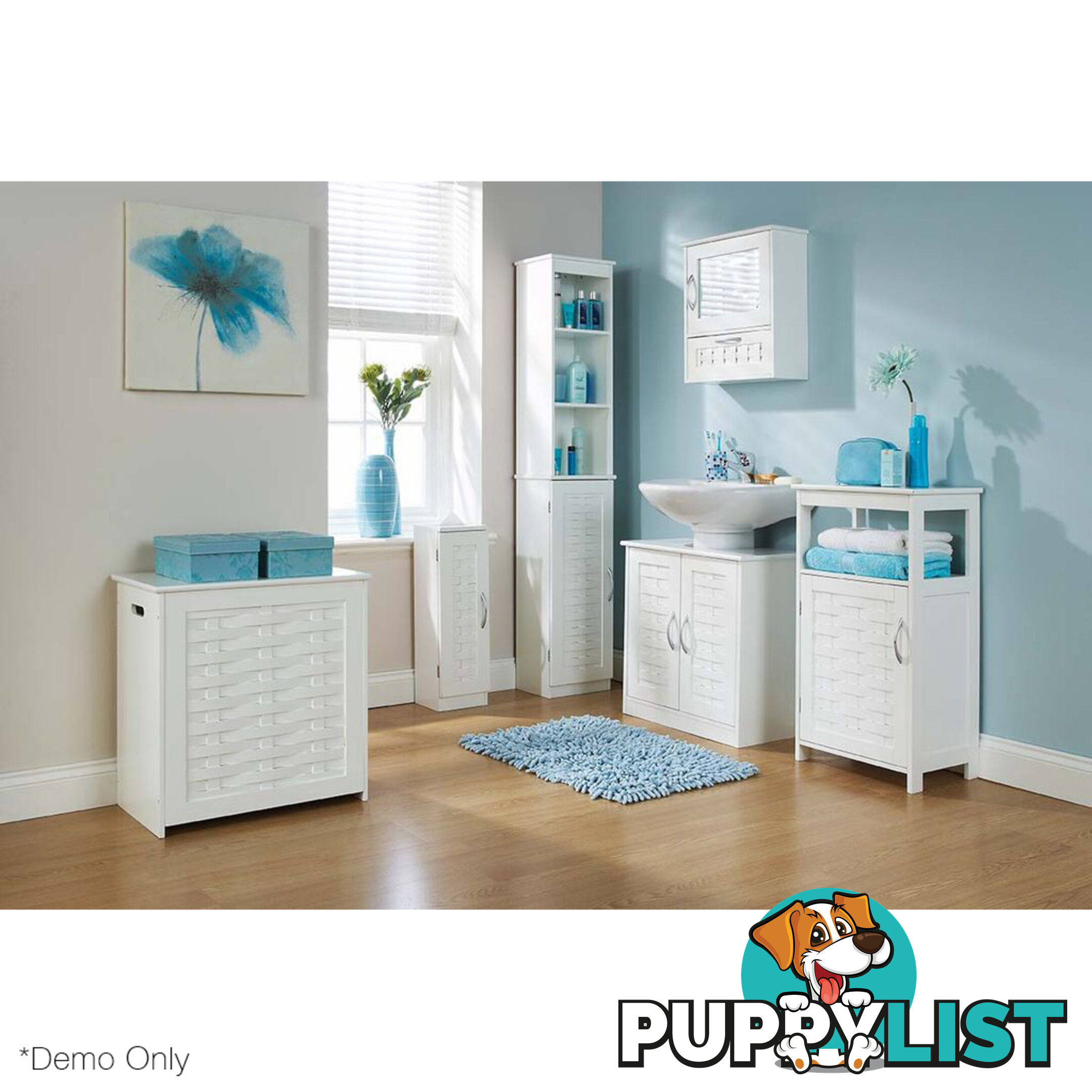 Weave Tall Unit in WHITE