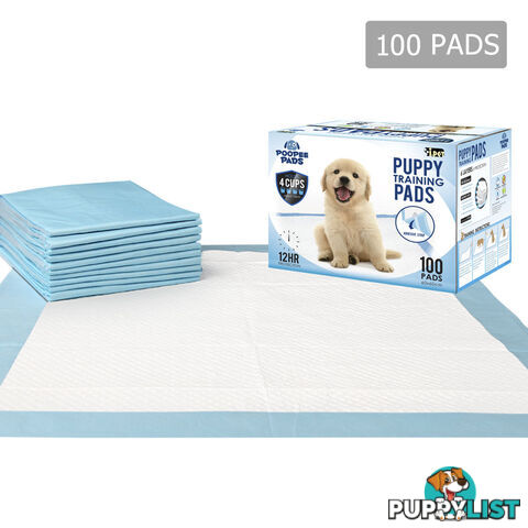 100 Puppy Pet Dog Toilet Training Pads Blue