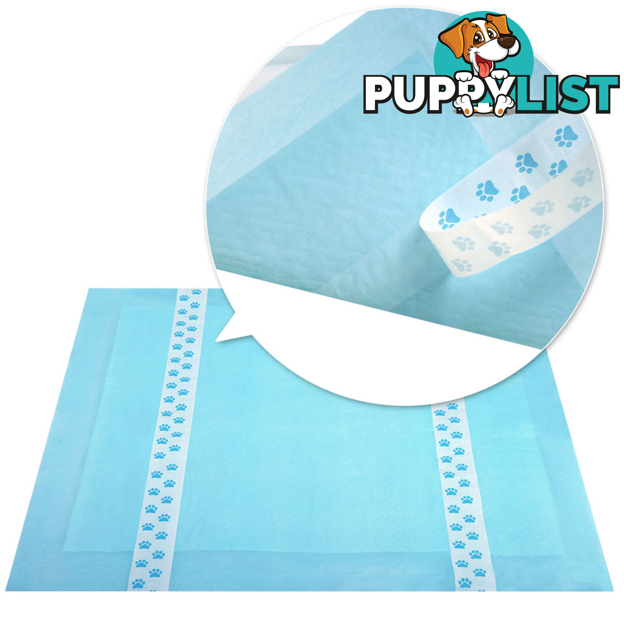 100 Puppy Pet Dog Toilet Training Pads Blue