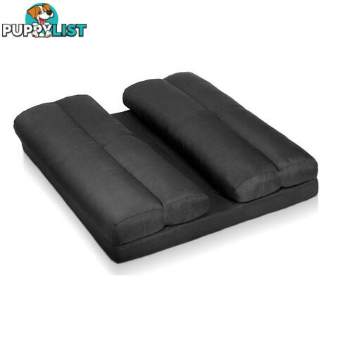 Double Size Adjustable Lounge Sofa - 5 positions Black