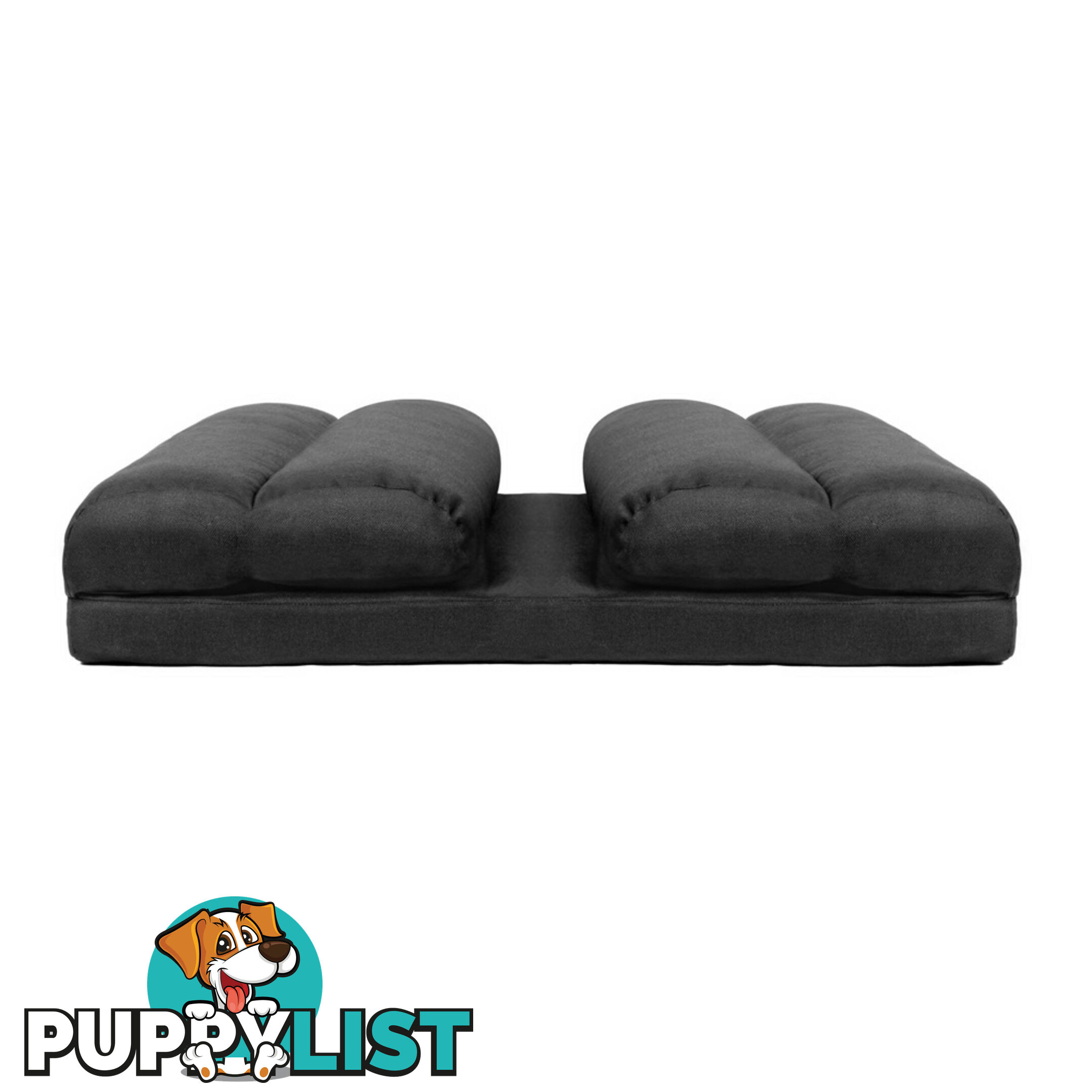 Double Size Adjustable Lounge Sofa - 5 positions Black