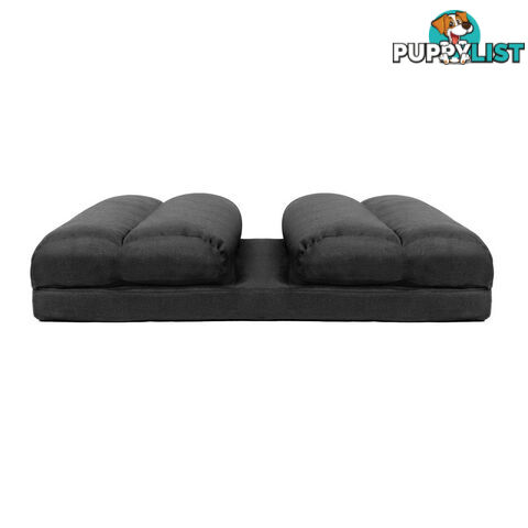 Double Size Adjustable Lounge Sofa - 5 positions Black