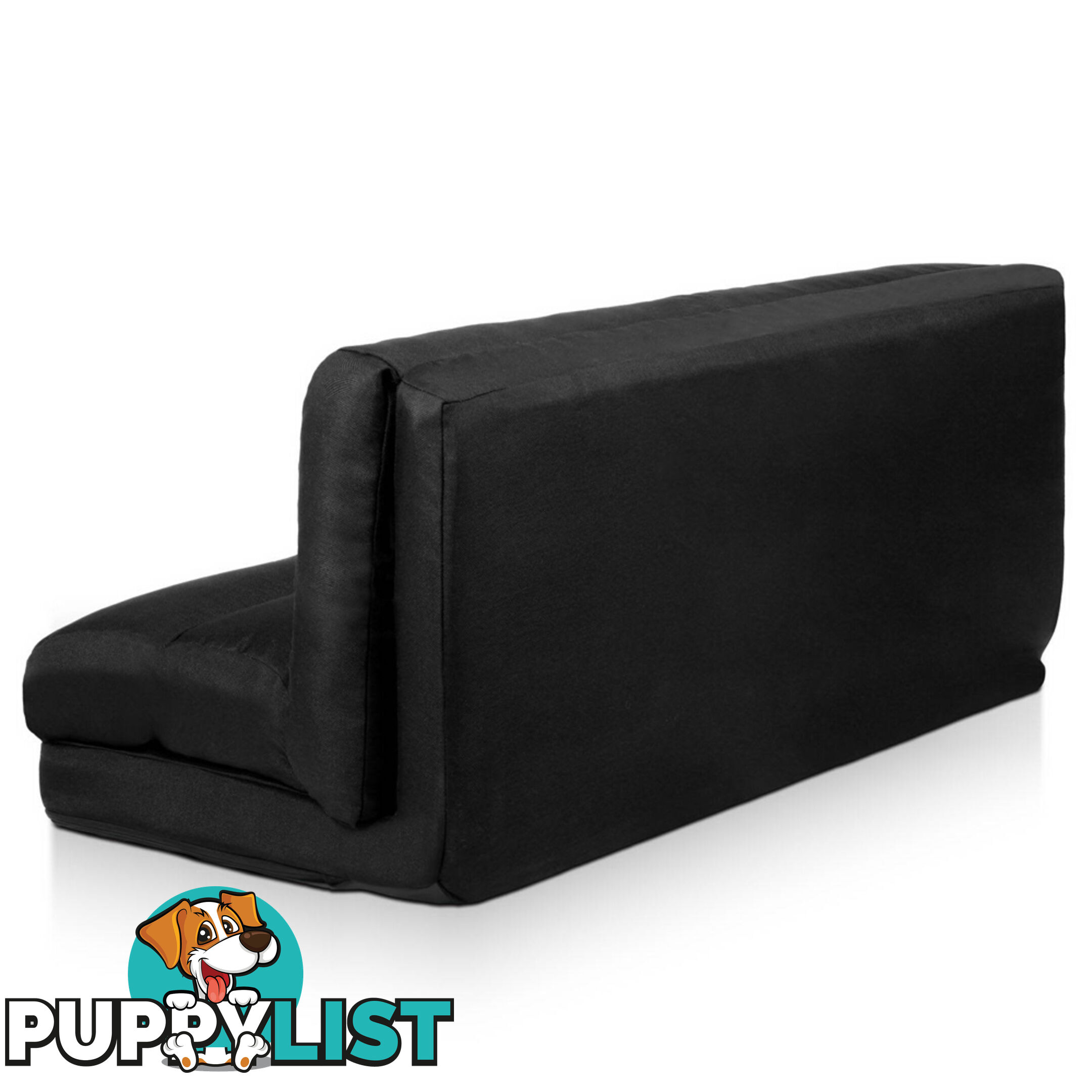 Double Size Adjustable Lounge Sofa - 5 positions Black