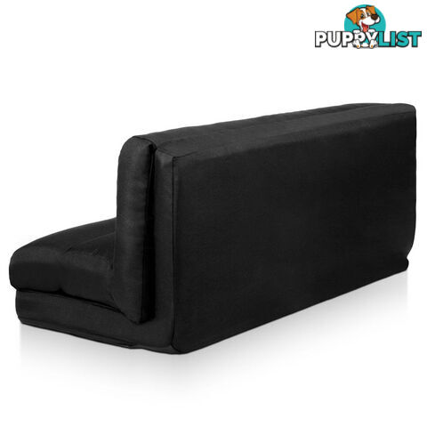 Double Size Adjustable Lounge Sofa - 5 positions Black