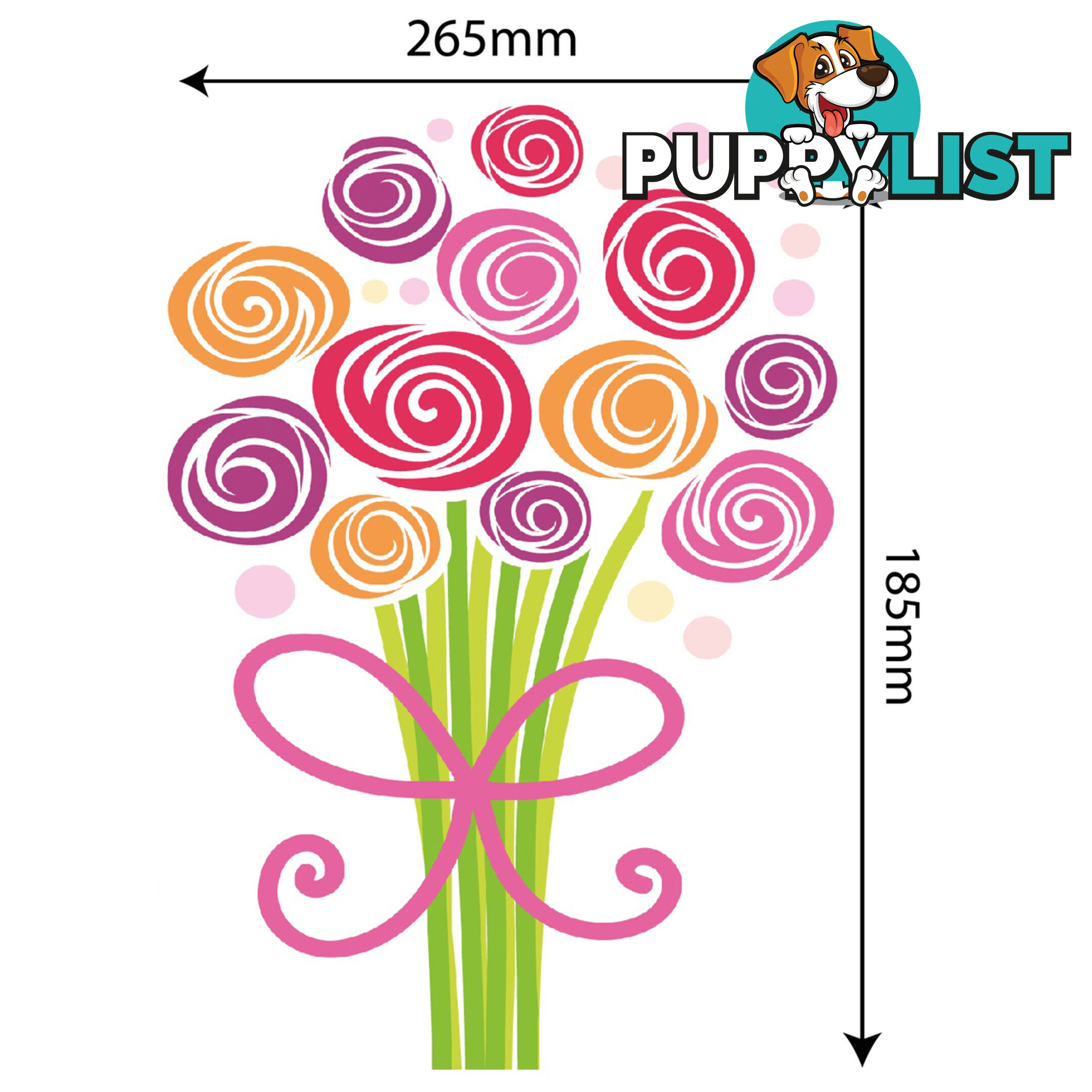 Medium Size Bouquet of Flowers Wall Stickers - Totally Movable