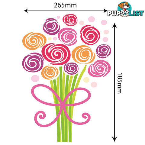 Medium Size Bouquet of Flowers Wall Stickers - Totally Movable