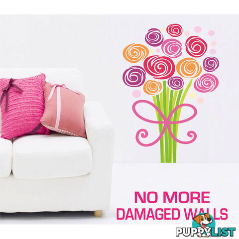 Medium Size Bouquet of Flowers Wall Stickers - Totally Movable