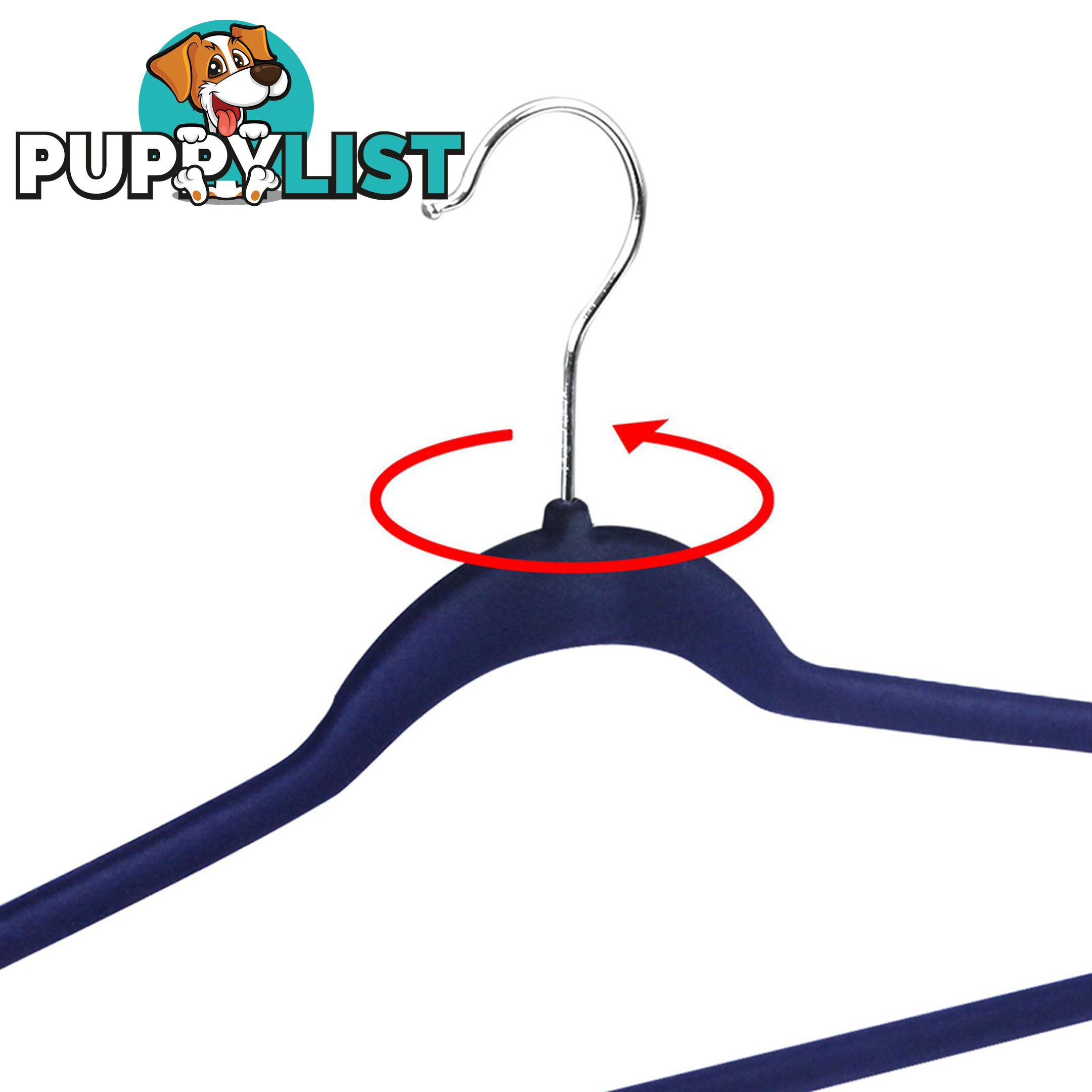 Set of 200 Slim Navy Velvet Hangers