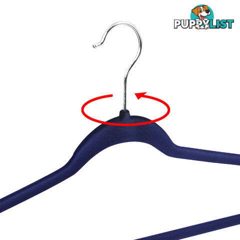 Set of 200 Slim Navy Velvet Hangers