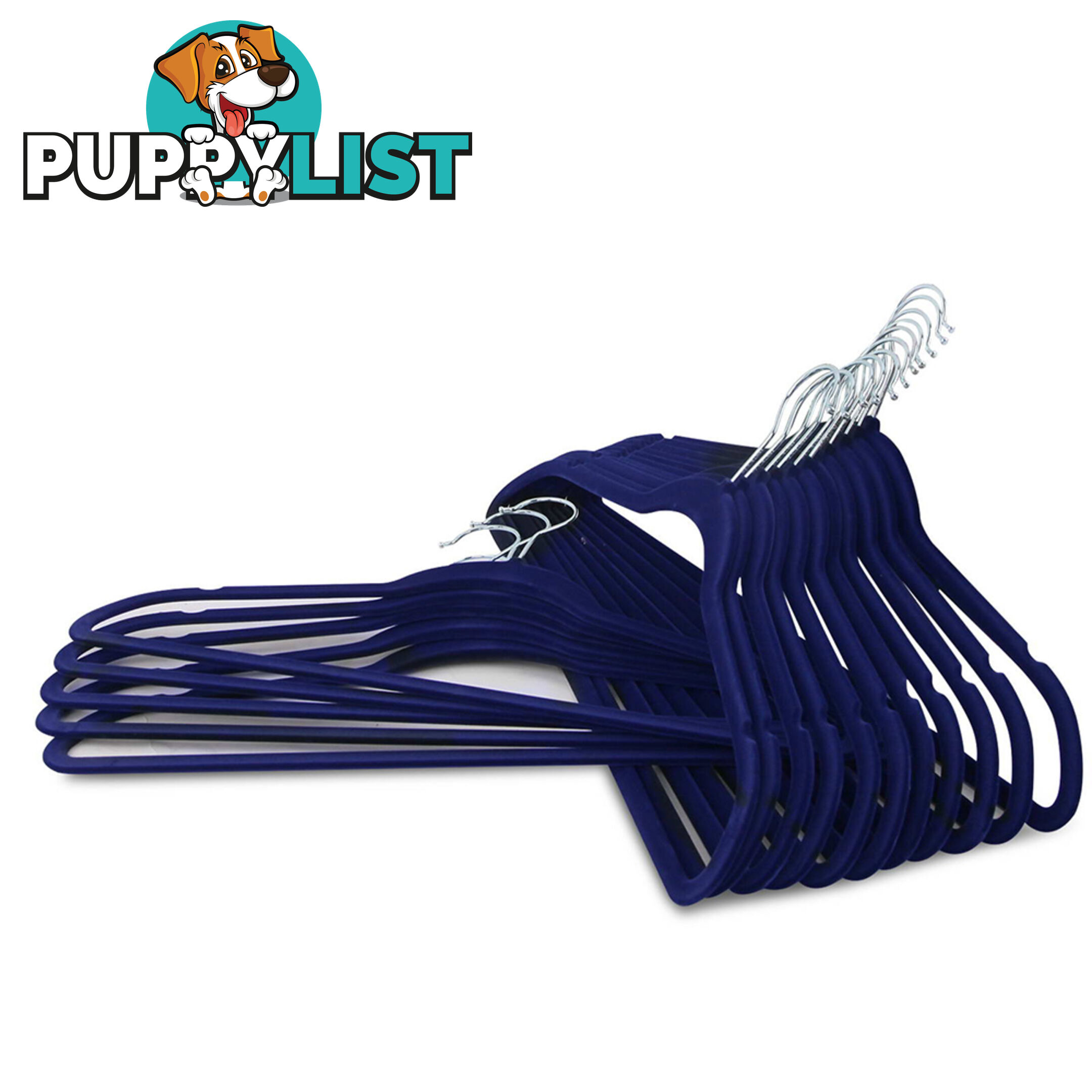 Set of 200 Slim Navy Velvet Hangers