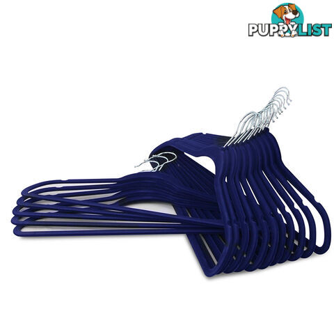 Set of 200 Slim Navy Velvet Hangers