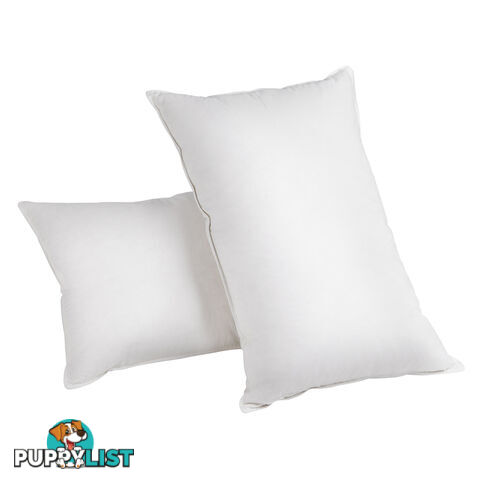 2 Pcs Duck Feathers Down Pillow w/ Bag