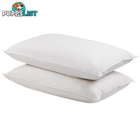 2 Pcs Duck Feathers Down Pillow w/ Bag