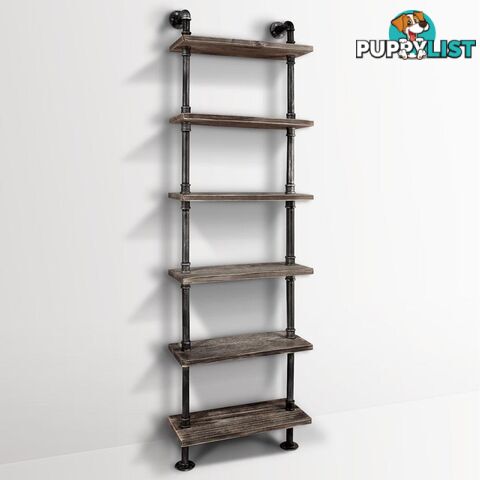 DIY Industrial 6 Level Pipe Shelf