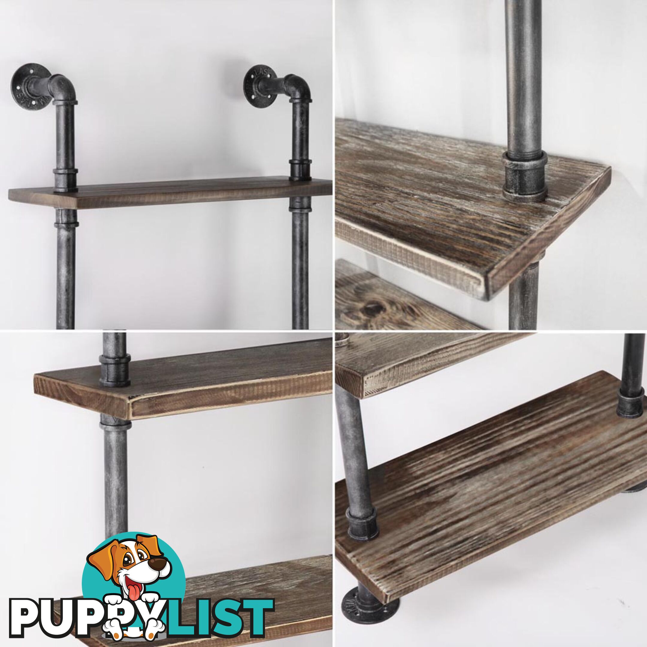 DIY Industrial 6 Level Pipe Shelf