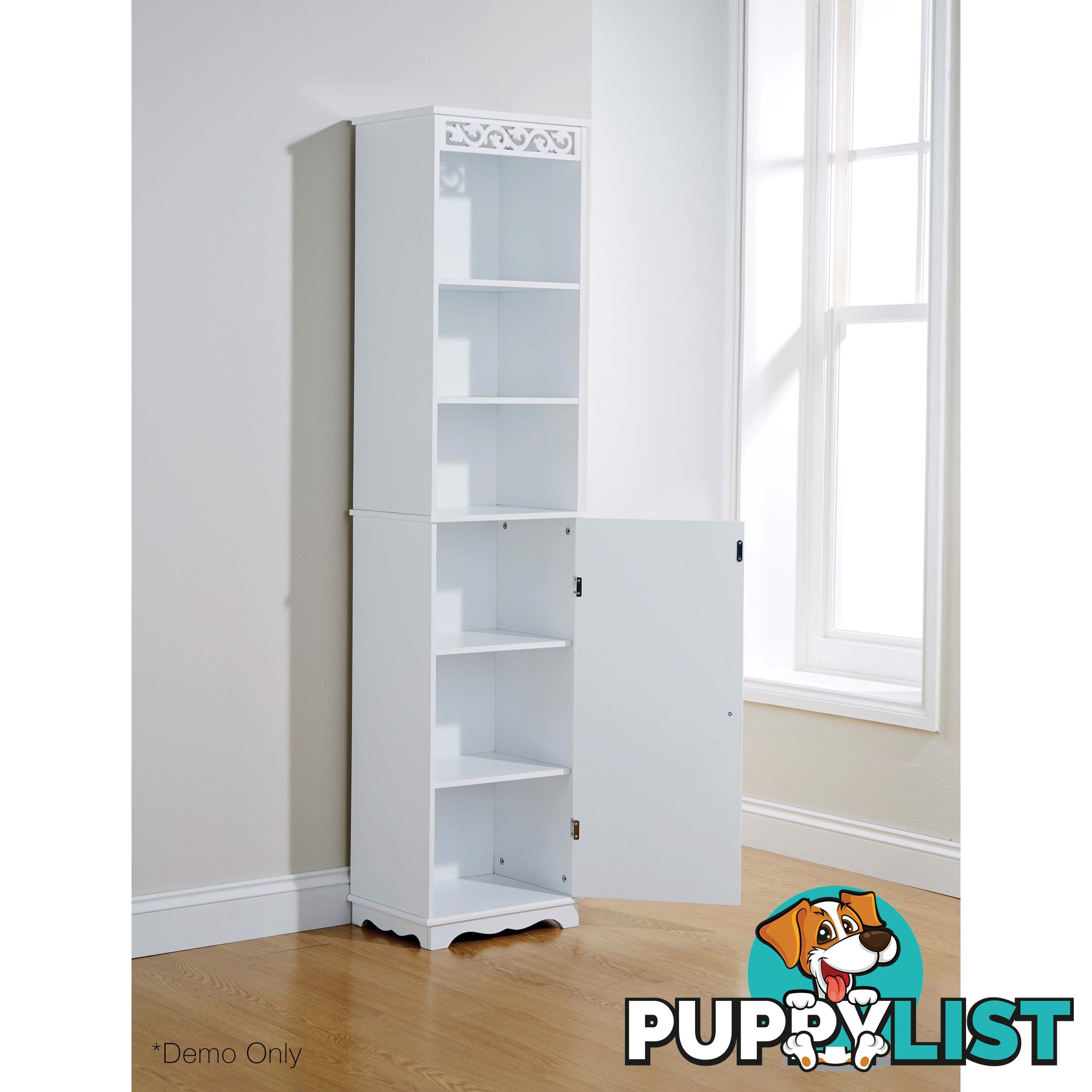 Lure Tall Cupboard in WHITE