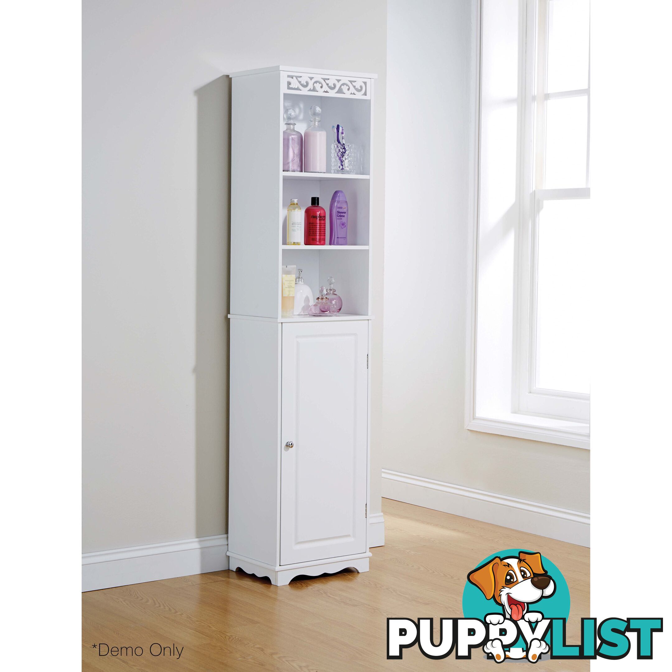 Lure Tall Cupboard in WHITE