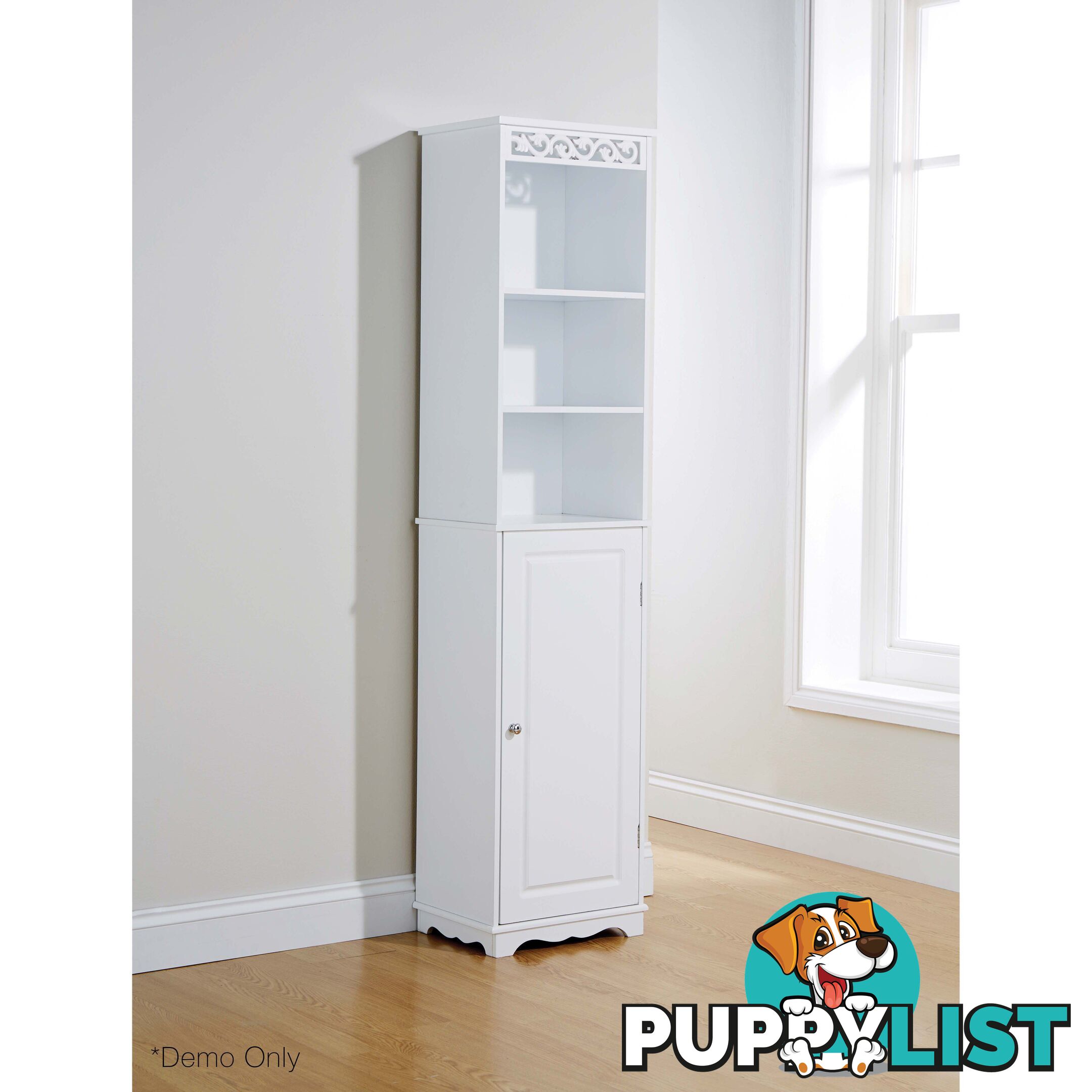 Lure Tall Cupboard in WHITE