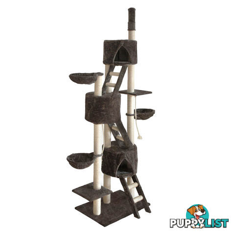 Cat Scratching Poles Post Furniture Tree 244cm Dark Grey