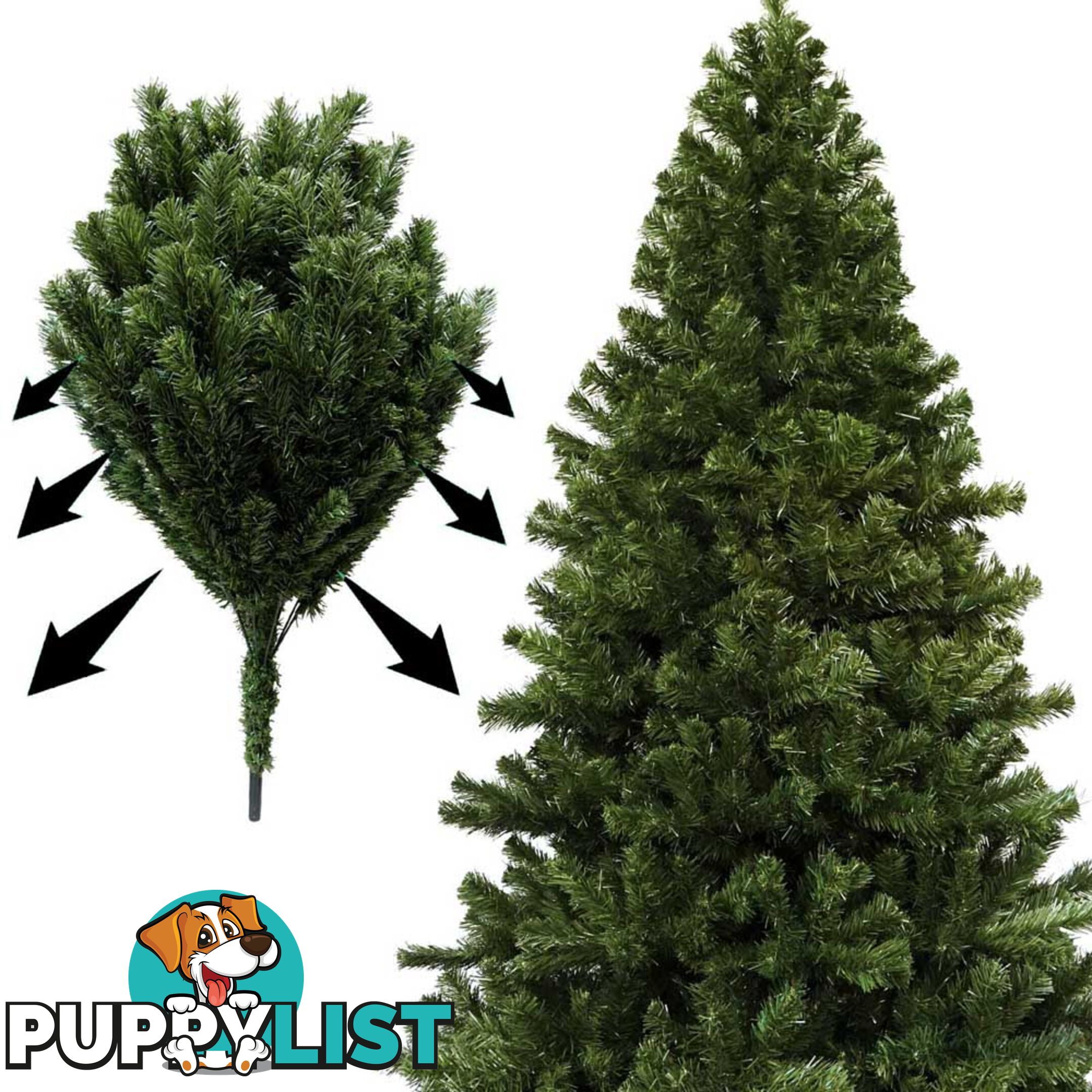 2.1M Christmas Tree 1550 Tips - Green