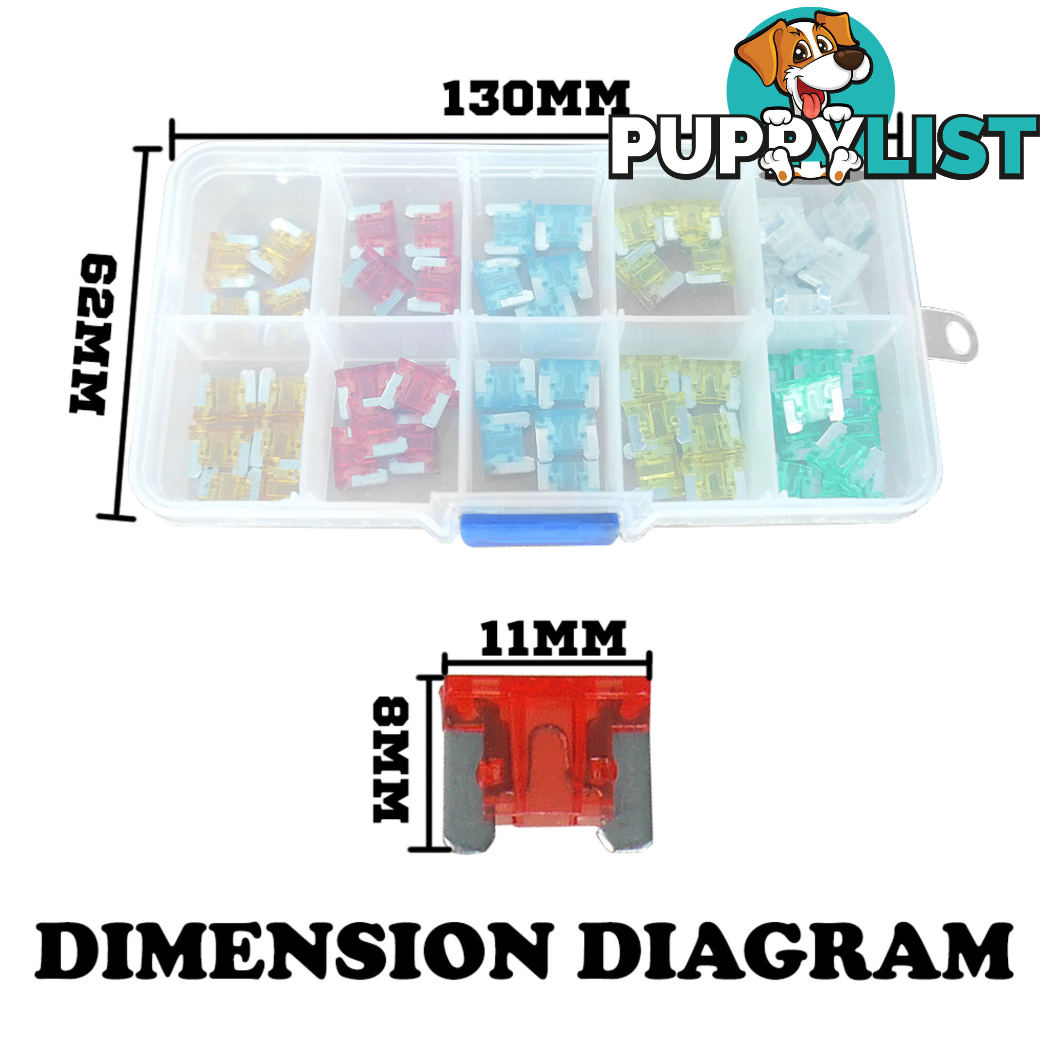 Blade Fuse Assortment Kit 60Pcs Auto Car APS ATT Boat 5A 10A 15A 20A 25A 30A