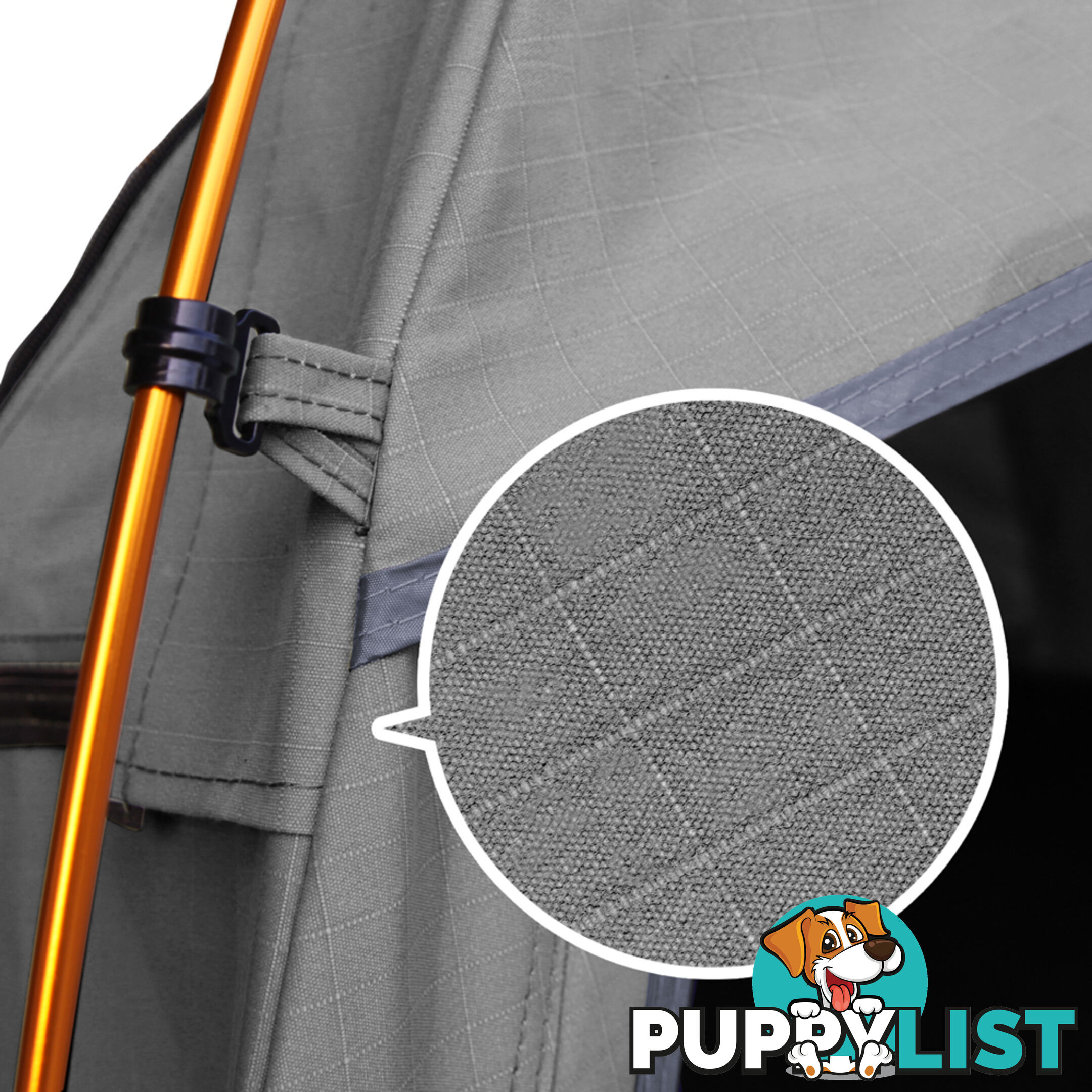 Double Camping Canvas Swag Tent Grey w/ Air Pillow