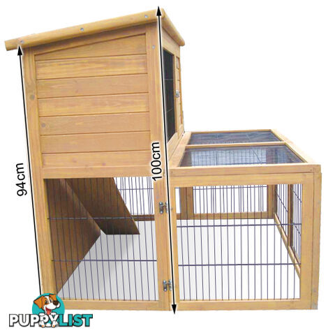 Deluxe Rabbit Cage Hutch w/ Under-Run