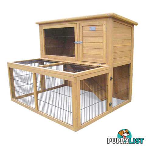 Deluxe Rabbit Cage Hutch w/ Under-Run