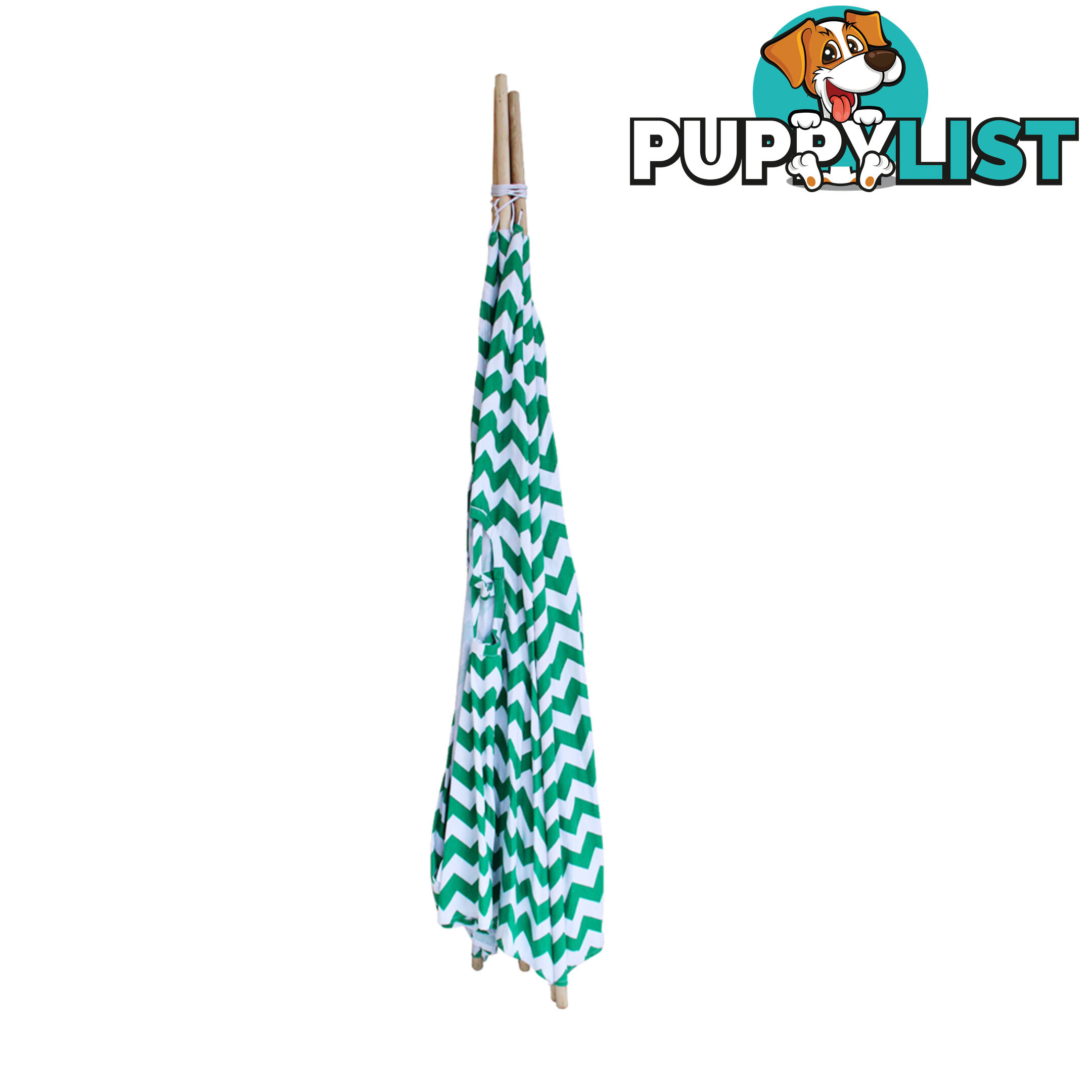 4 Poles Teepee Tent w/ Storage Bag Green