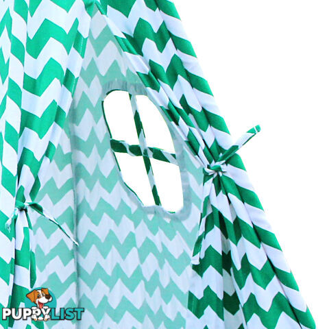 4 Poles Teepee Tent w/ Storage Bag Green