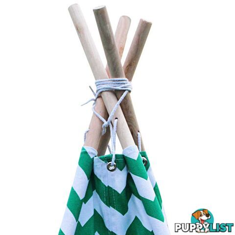 4 Poles Teepee Tent w/ Storage Bag Green