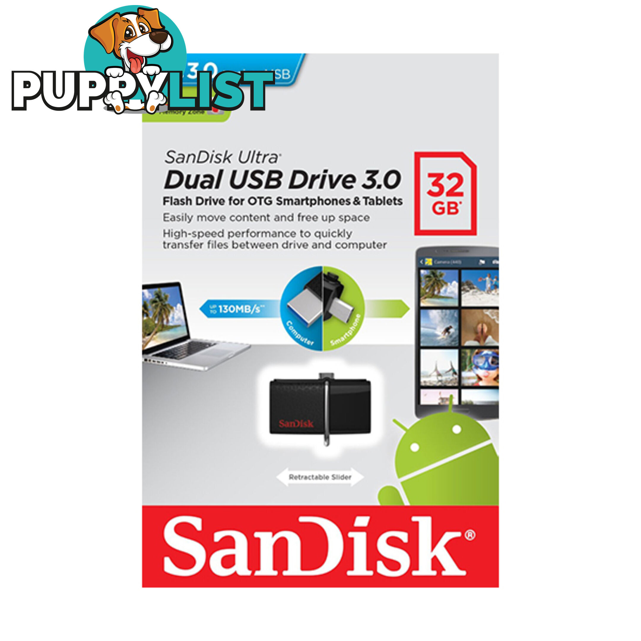 Sandisk SDDD2-032G OTG-32G Ultra Dual USB 3.0 Pen Drive