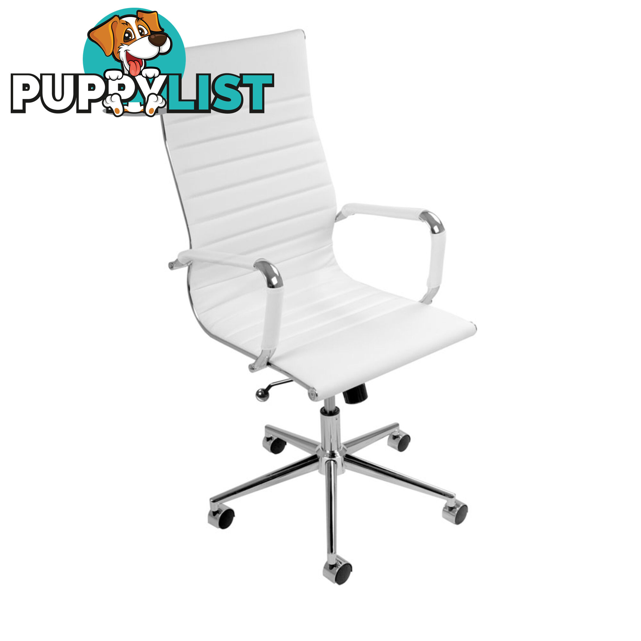 Eames Replica PU Leather High Back Executive Computer Office Chair White