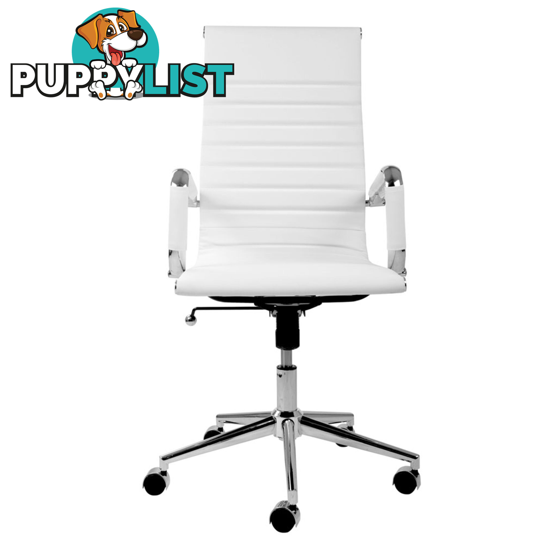 Eames Replica PU Leather High Back Executive Computer Office Chair White