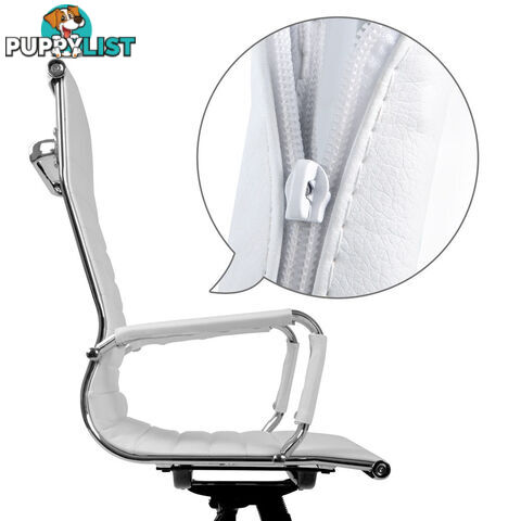 Eames Replica PU Leather High Back Executive Computer Office Chair White