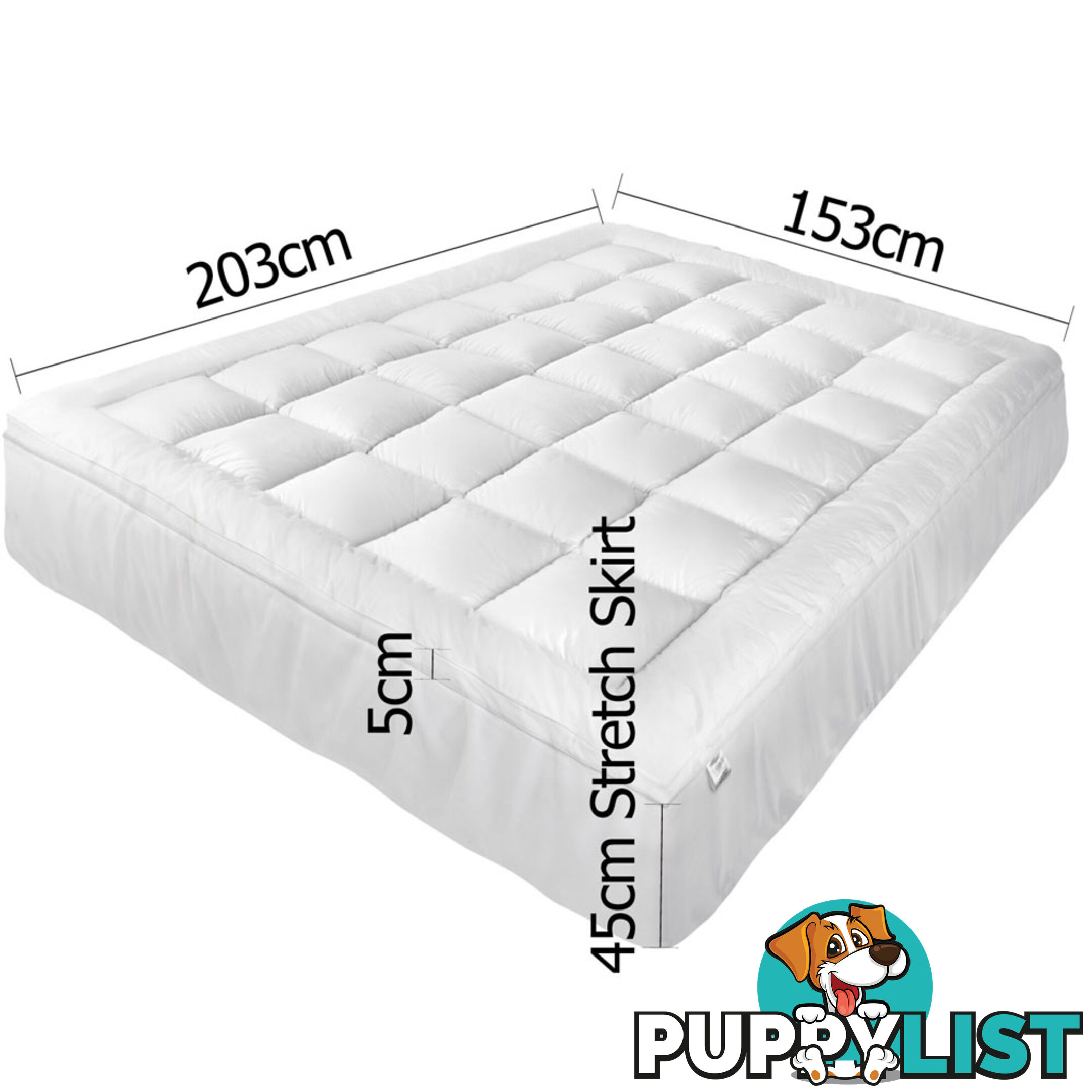 Pillowtop Mattress Topper Memory Resistant Protector Pad Cover Queen