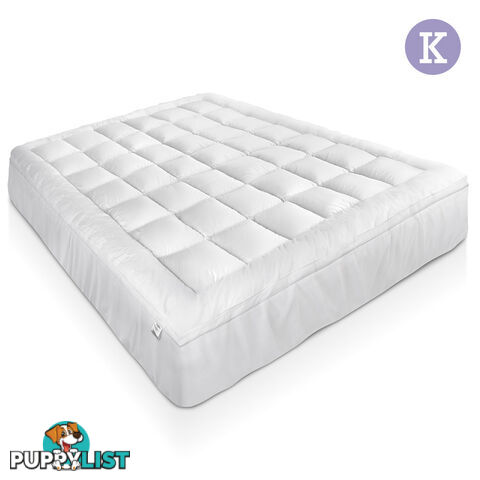 Duck Feather & Down Pillowtop Matress Topper - King