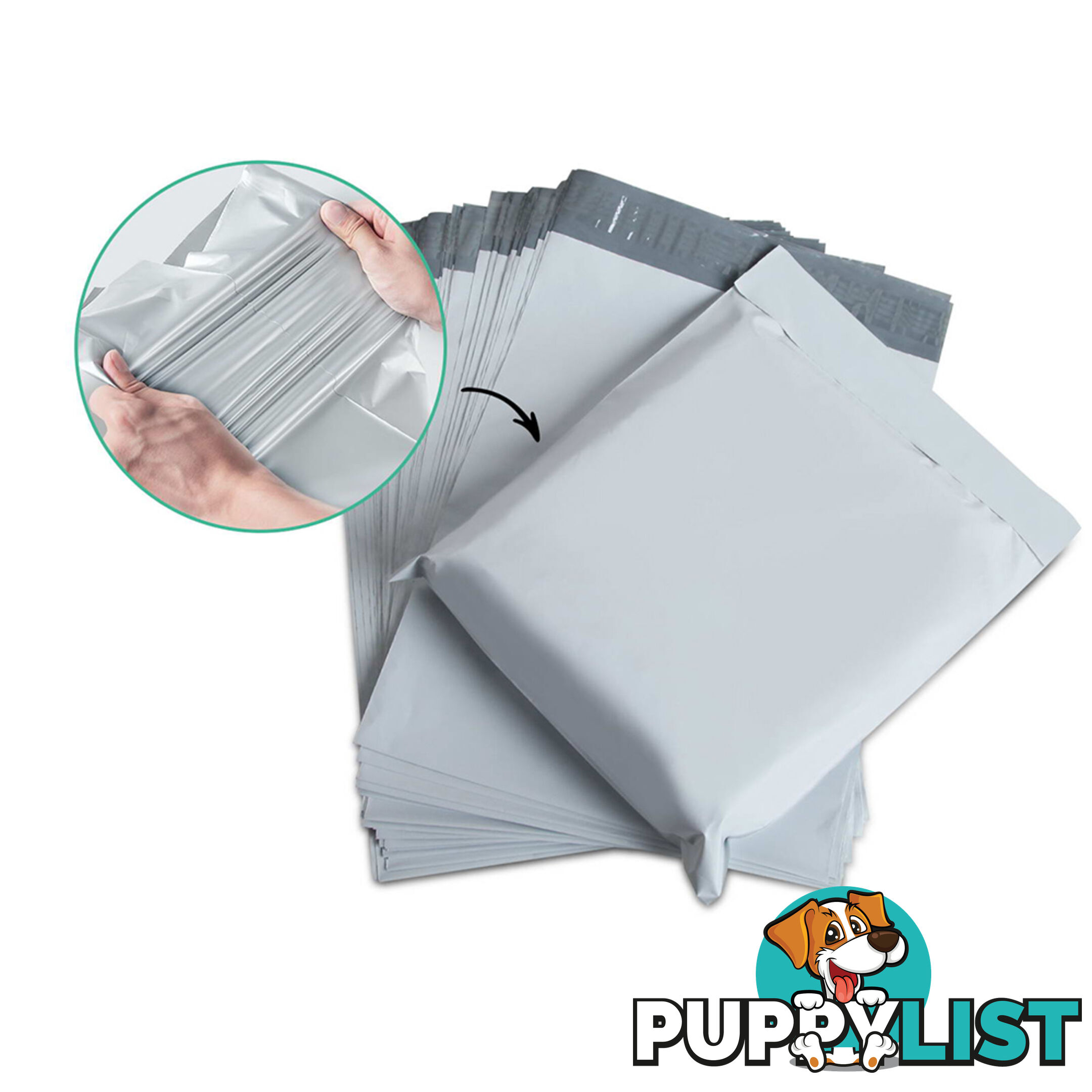 Set of 200 Poly Mailer Bags - 310 x 405mm