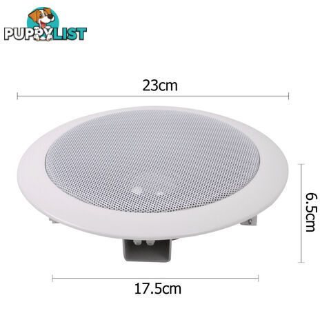 Set of 2 Home Theatre Round Ceiling Speaker 6 inch