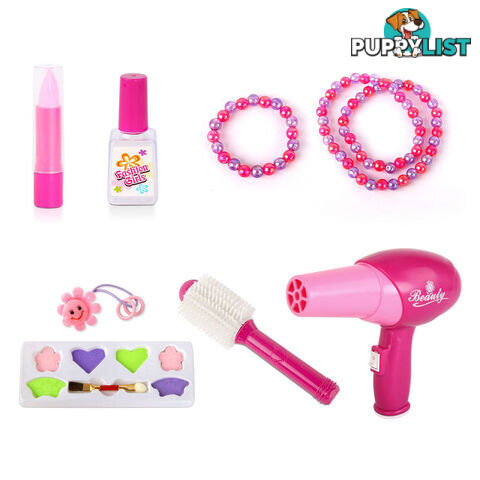 Kids Play Set Make Up Dresser 30 Piece - Pink