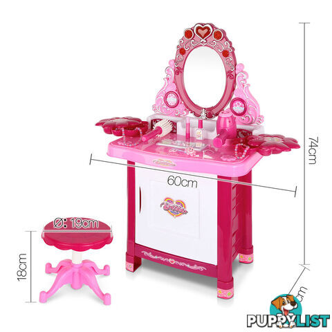 Kids Play Set Make Up Dresser 30 Piece - Pink