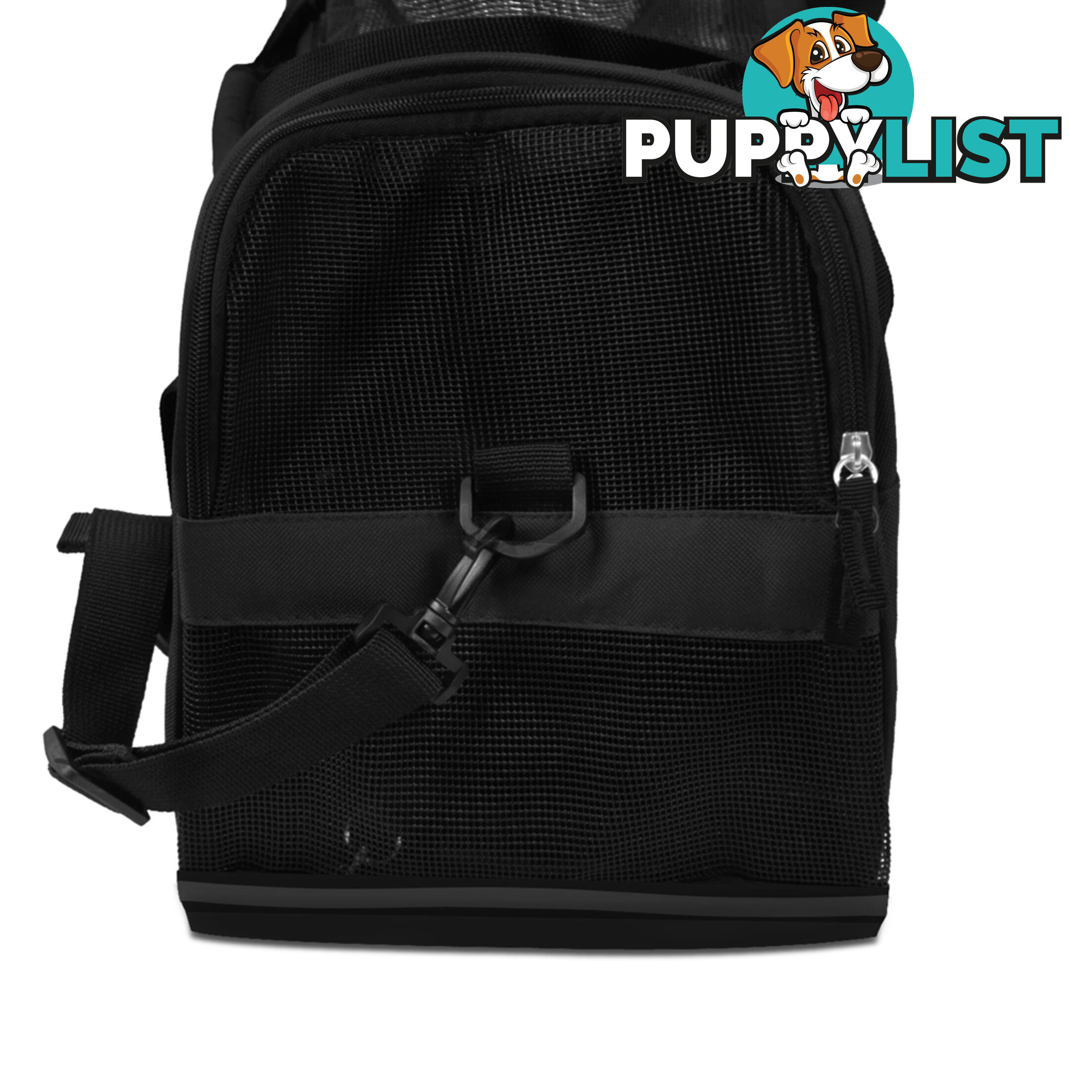 Portable Pet Carrier with Safety Leash - Black