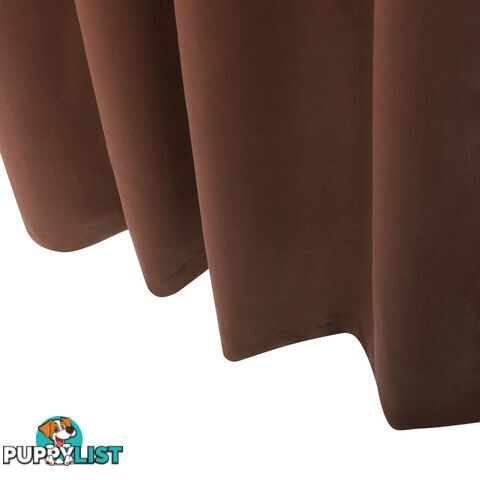 ArtQueen 3 Pass Eyelet Blockout Curtain Brown 180cm