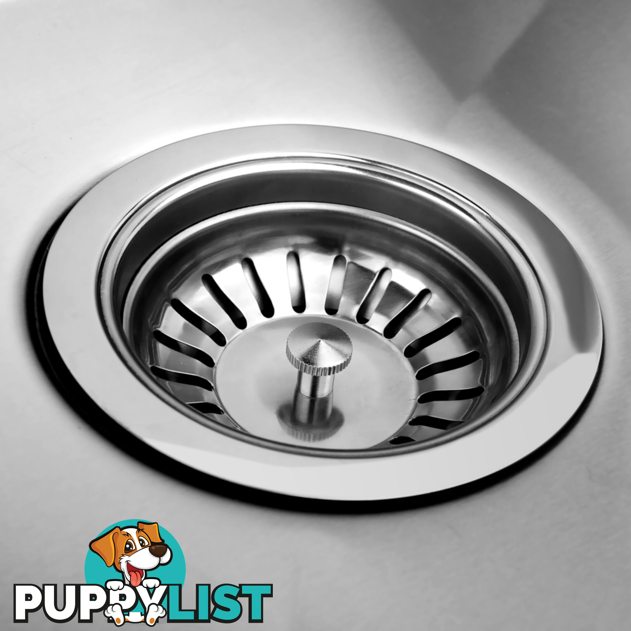 Stainless Steel Kitchen Laundry Sink w/ Strainer Waste 530 x 500mm