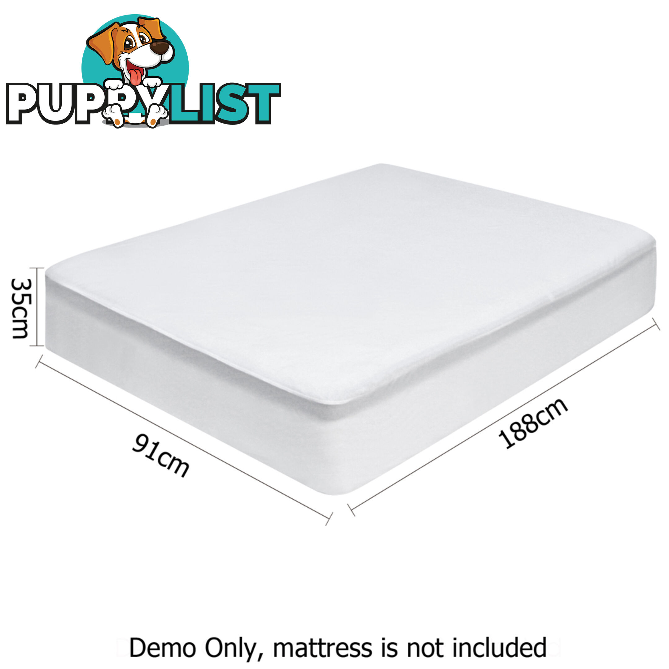 Waterproof Bamboo Mattress Protector - Single