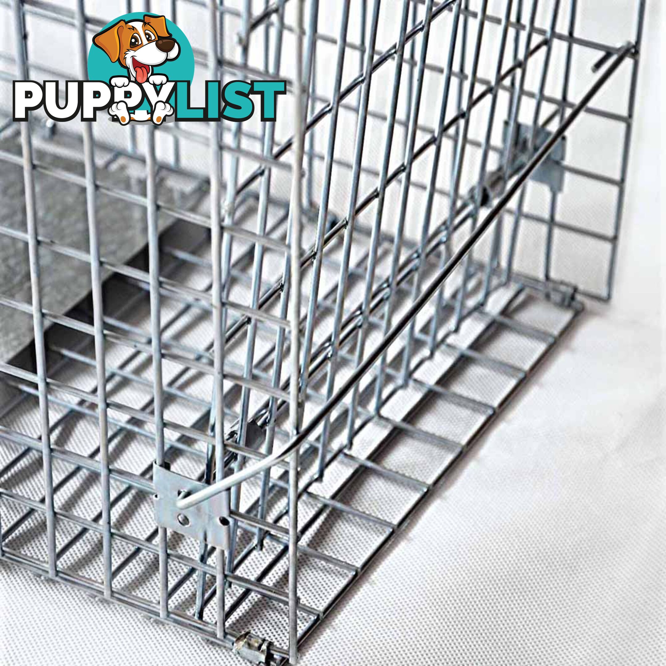 Set of 2 Humane Animal Trap Cage 66 x 23 x 25cm Silver