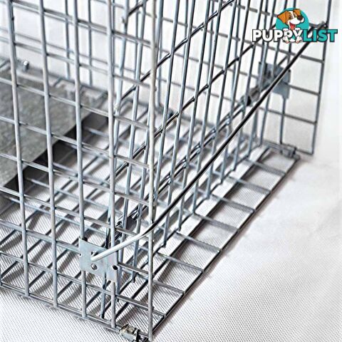 Set of 2 Humane Animal Trap Cage 66 x 23 x 25cm Silver